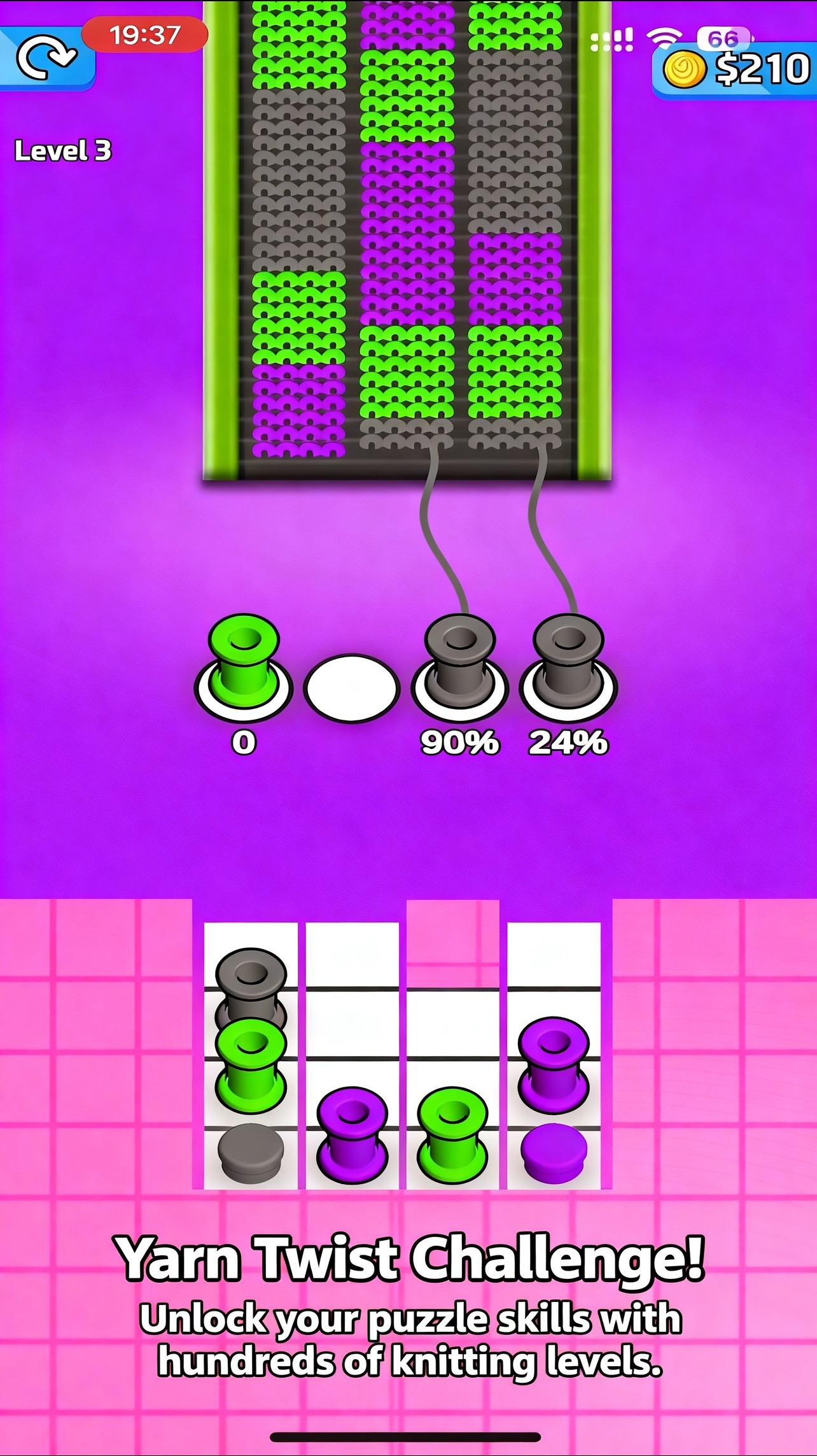 Knit & Roll gameplay